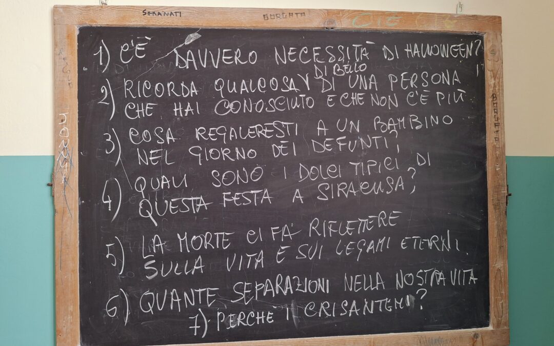 Eris di Siracusa. Angelo DI TOMMASO: “In dialogo con i miei alunni, tra ricostruzione di Halloween e ricordo dei defunti”